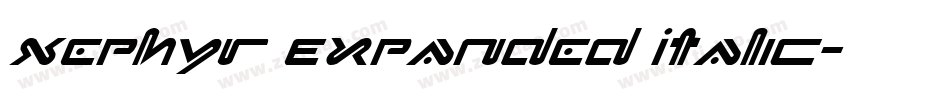 Xephyr Expanded Italic字体转换